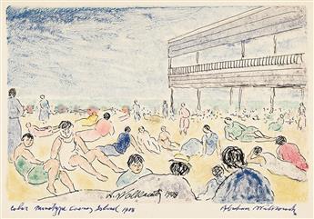 ABRAHAM WALKOWITZ (1878-1965) Coney Island. 1908.                                                                                                